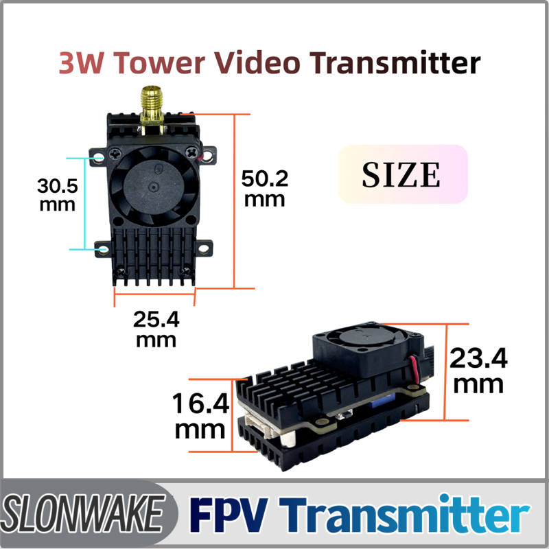 Fpv Drone Transmitter - SLONWAKE 5,8G 3000 МВт Модуль передачи
