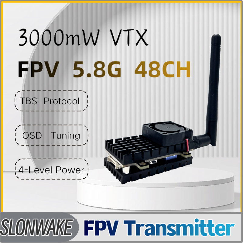 SLONWAKE 5,8G 3000 МВт Модуль  – обзор и цена Fpv Drone Transmitter